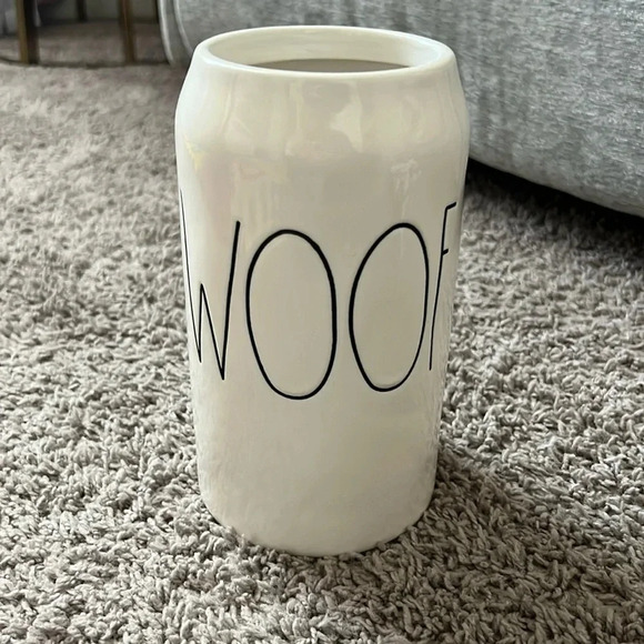 Rae Dunn WOOF Dog Treat Ceramic Container - Picture 1 of 5